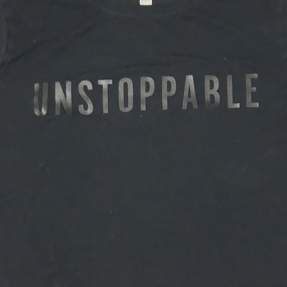 Women's Athleta Black "Unstoppable" 3/4 Crop Crew Neck Cotton Tee - SMALL - Picture 4 of 5